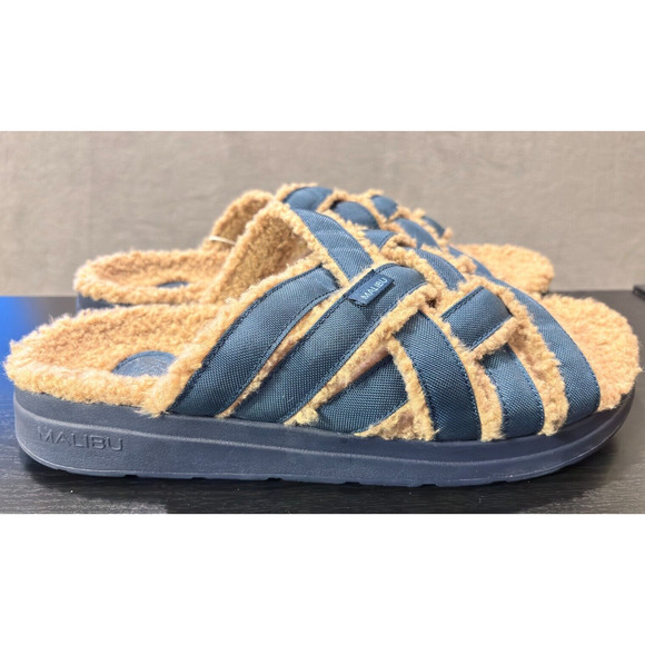 MALIBU SANDALS Zuma LX Sherpa Nylon Rubber Blue Men's Size 13 Sandals - Picture 2 of 8